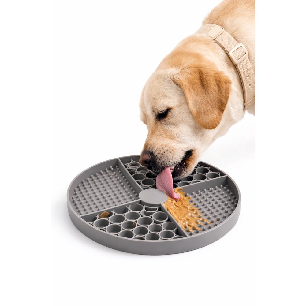 Dog Lick Mat, Anti-Choking Elevated Feeding Plate with Suction Cups, Interactive